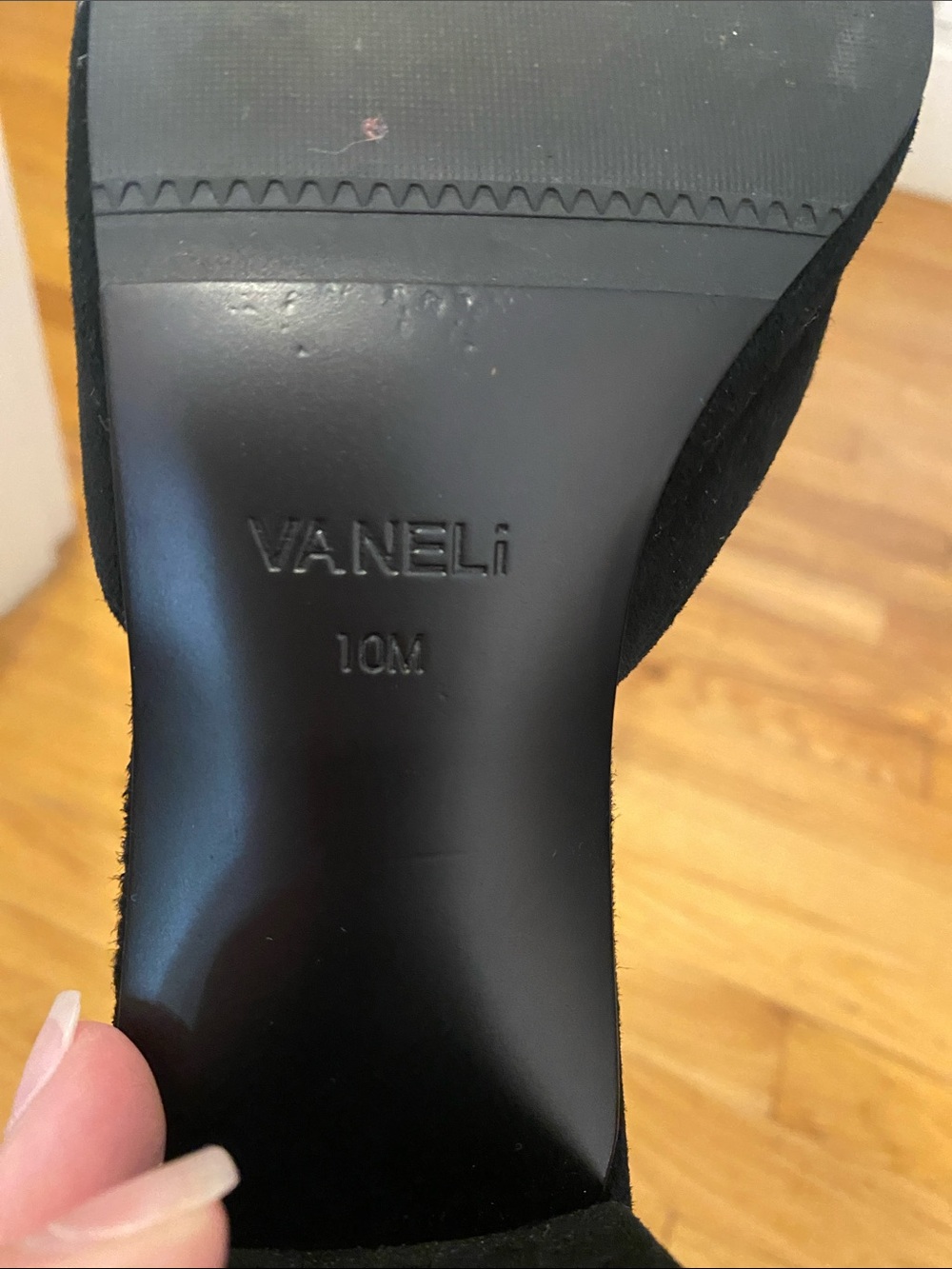 Vaneli Black Suede Sandals. Sz. 10. Like new. - Picture 6 of 11